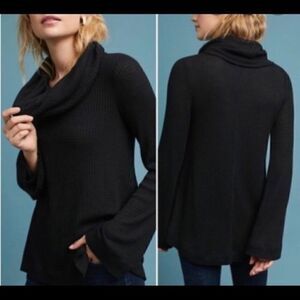 #117 ANTHROPOLOGIE Waffle Knit Long Sleeve Top
